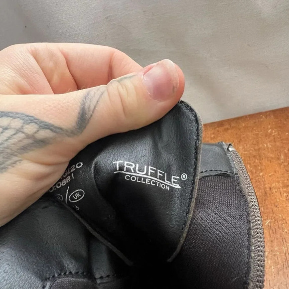 Truffle‎ Ankle Boots Womens 5.5 Green Suede Leather Buckle Strap Booties Western - Picture 5 of 12